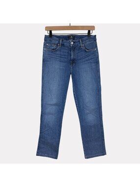 7 for all Mankind Kimmie Straight Jeans Womens 29 Blue Five Pocket Zip Fly